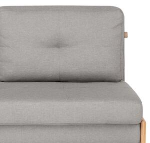 Sofa rozkładana kanapa z funkcja spania 2-osobowa jasnoszara Edland Beliani