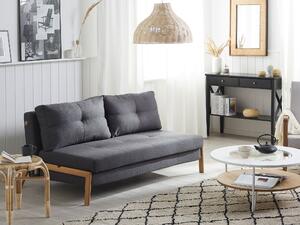 Sofa rozkładana kanapa z funkcja spania 2-osobowa ciemnoszara Edland Beliani
