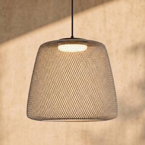 Żyrandol LED Lucande Korvyn, kolor kamiennoszary, Ø 50 cm, regulacja jasności Korvyn Lucande, możliwość ściemniania, aluminiowy / szary / cynkowy, metal, design