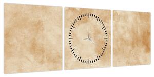 Obraz - Stary papier pergaminowy (z zegarem) (90x30 cm)