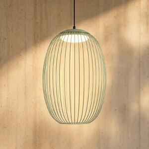 Lampa wisząca zewnętrzna LED Lucande Richi, zielona, 40 cm, ściemniana Richi Lucande, możliwość ściemniania, zielony, metal, nowoczesny