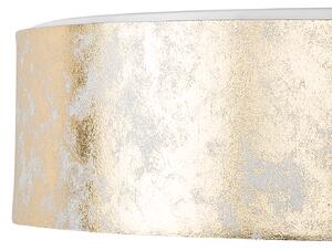 Okrągła lampa sufitowa lekka złota abażur bębnowy nowoczesna Rena Beliani