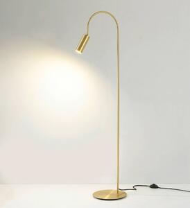 Cremasco Lampa stojąca 7539, mosiądz satynowany, mosiądz, GU10 7539, mosiężny / złoty, salon / jadalnia, mosiądz, nowoczesny