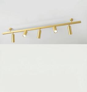 Cremasco Lampa sufitowa 7534, satynowany mosiądz, 5-punktowa, GU10 możliwość ściemniania, mosiężny / złoty, salon / jadalnia, mosiądz, nowoczesny