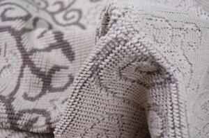 Szarobeżowy bawełniany dywan Vitaus Orkide, 60x90 cm