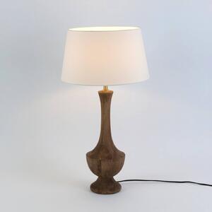 Holländer Lampa stołowa SUBASIO, ciemne drewno, salon / jadalnia, drewno