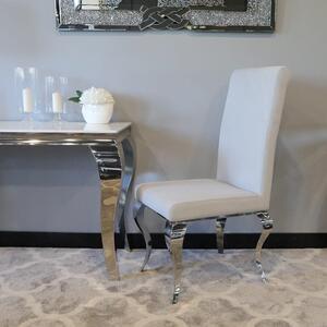 Krzesło glamour Premier Silver - krzesło tapicerowane szare
