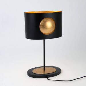 Holländer Lampa stołowa AURORA OVAL, czarny, salon / jadalnia, metal, nowoczesny