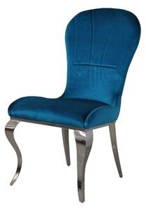 Krzesło glamour Tiffany Dark Blue - krzesło tapicerowane niebieskie