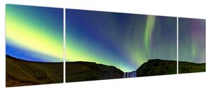 Obraz - Zorza polarna na Islandii (170x50 cm)