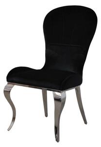 Krzesło glamour Tiffany Black - krzesło tapicerowane czarne