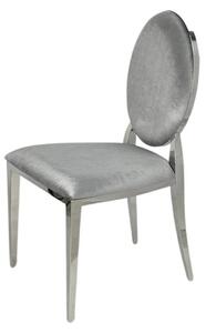 Krzesło Ludwik glamour Dark Grey - krzesło tapicerowane szare