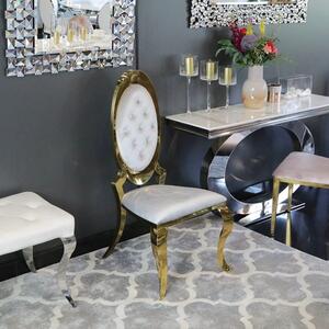 Krzesło glamour Victoria II Gold różne kolory - nowoczesne krzesła pikowane kryształkami