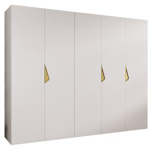 Szafa uchylna otwierana Sandi 1 250 wys. 202 cm biaÅy + u. zÅoty