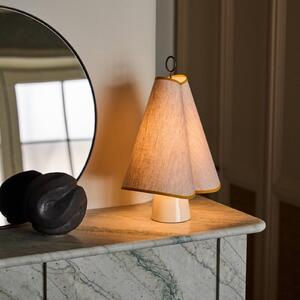 GUBI Lampa stołowa Hornbæk, możliwość ściemniania, kremowy / amber, salon / jadalnia, ceramika, design