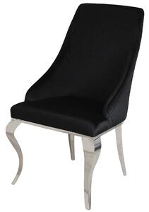 Krzesło glamour William Black - krzesło tapicerowane czarne