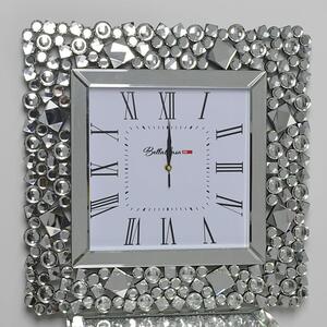 Kwadratowy zegar glamour 50x50x4,6 cm C-0512