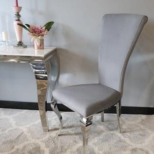 Krzesło glamour Ottavio Dark Grey - krzesło tapicerowane szare