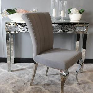 Krzesło glamour Livio Dark Grey - krzesło tapicerowane szare