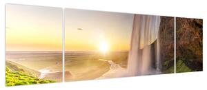 Obraz - Seljalandsfoss od tyłu jaskini (170x50 cm)