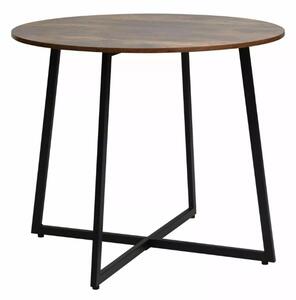 PROMOCJA Okrągły stół jadalniany LUNA 90 cm, rustykalny brąz II. jakość