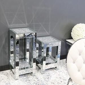 Stolik Sorrento szklany glamour - stolik pomocniczy
