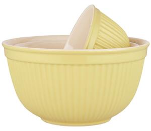 Żółte ceramiczne miski MYNTE LEMONADE, zestaw 3 szt