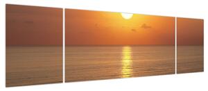 Obraz - Zachód słońca nad oceanem (170x50 cm)