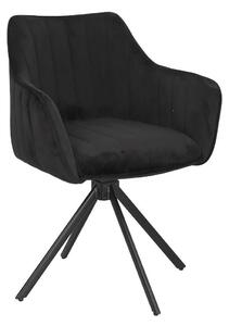 Krzesło obrotowe Alex czarne tapicerowane