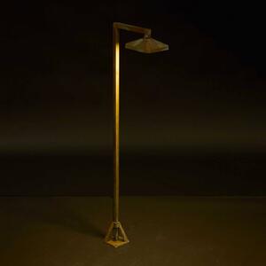 Moretti Luce Słupek oświetleniowy LED Aura Frame, 80 x 19,5 cm, mosiądz postarzany Frame, brązowy / mosiężny, mosiądz, dworkowy / rustykalny