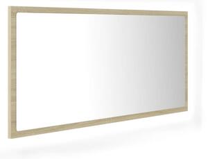 Lustro Åazienkowe LED, kolor dÄ b sonoma, 90x8,5x37 cm, akryl