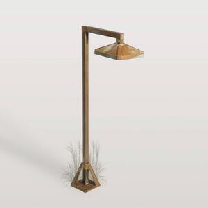 Moretti Luce Lampa ogrodowa stojąca Aura Frame, brązowy / mosiężny, mosiądz, dworkowy / rustykalny
