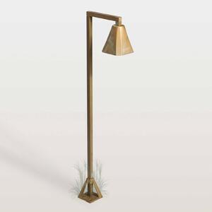 Moretti Luce Słupek oświetleniowy LED Silva Frame, 80 x 19 cm, mosiądz postarzany Frame, brązowy / mosiężny, mosiądz, dworkowy / rustykalny
