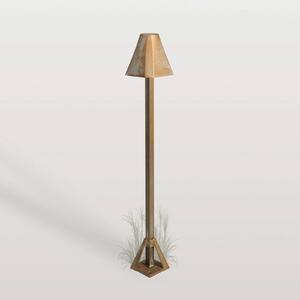 Moretti Luce Lampa ogrodowa stojąca Silva Frame, brązowy / mosiężny, mosiądz, dworkowy / rustykalny