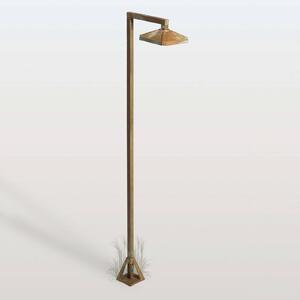 Moretti Luce Słupek oświetleniowy LED Aura Frame, 100 x 19,5 cm, mosiądz postarzany Frame, brązowy / mosiężny, mosiądz, dworkowy / rustykalny