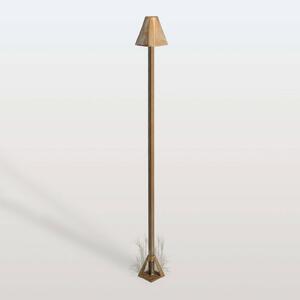 Moretti Luce Słupek oświetleniowy LED Silva Frame, brązowy / mosiężny, mosiądz, dworkowy / rustykalny