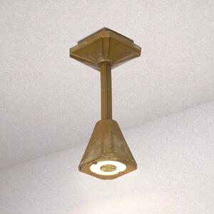 Moretti Luce Lampa sufitowa zewnętrzna LED Silva Frame, wysokość 26 cm, kolor antyczny Frame, brązowy / mosiężny, mosiądz, dworkowy / rustykalny