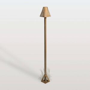 Moretti Luce Słupek oświetleniowy LED Silva Frame, brązowy / mosiężny, mosiądz, dworkowy / rustykalny