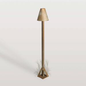 Moretti Luce Lampa ogrodowa stojąca Silva Disk, brązowy / mosiężny, mosiądz, dworkowy / rustykalny