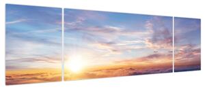 Obraz - Zachód słońca ponad chmurami (170x50 cm)
