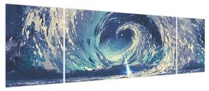 Obraz - Ilustracja przedstawiająca chłopca z włócznią (170x50 cm)