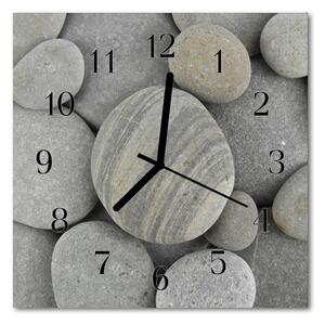 Zegar szklany kwadratowy Kamienie
