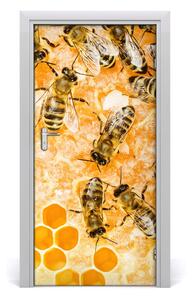 Naklejka samoprzylepna na drzwi Pracujące pszczoły