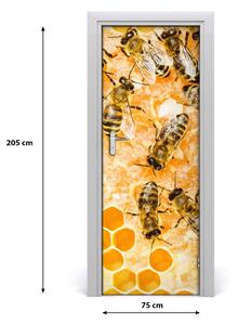 Naklejka samoprzylepna na drzwi Pracujące pszczoły