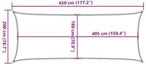 Żagiel przeciwsłoneczny, 160 g/m², kolor taupe, 2x4,5 m, hdpe