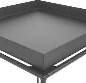 Nowoczesny stolik pomocniczy metalowy kwadratowy czarny Saxon Beliani