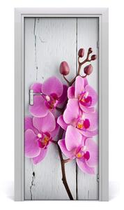 Nalepka Naklejka fototapeta na drzwi Różowa orchidea