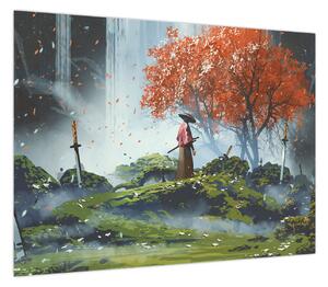 Obraz - Ilustracja przedstawiająca Ogród Mieczy (70x50 cm)
