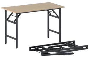 Stół konferencyjny FAST READY, 120x60 cm, czarna podstawa, buk