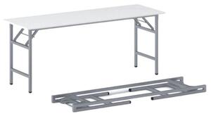 Stół konferencyjny FAST READY, 170x50 cm, szaro-srebrna podstawa, biały